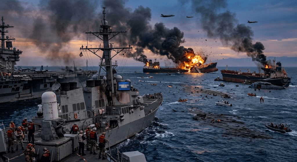 Red Sea Retaliation: U.S. Forces Strike 3 Iranian Oil Tankers After Missile Attacks on Warships Red Sea Retaliation: U.S. Forces Strike 3 Iranian Oil Tankers After Missile Attacks on Warships