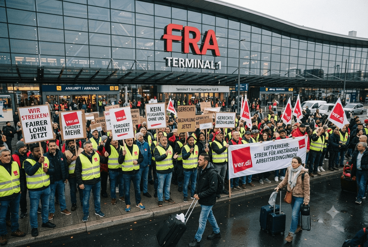 Airline Strike Disruption: Frankfurt Airport Cancels Hundreds of Flights As Ground Crews Walk Out Airline Strike Disruption: Frankfurt Airport Cancels Hundreds of Flights As Ground Crews Walk Out