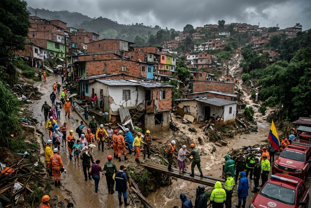 Medellín Hillside Mudslide After Heavy Rain, Three Homes Destroyed, Two Residents Confirmed Dead Medellín Hillside Mudslide After Heavy Rain, Three Homes Destroyed, Two Residents Confirmed Dead