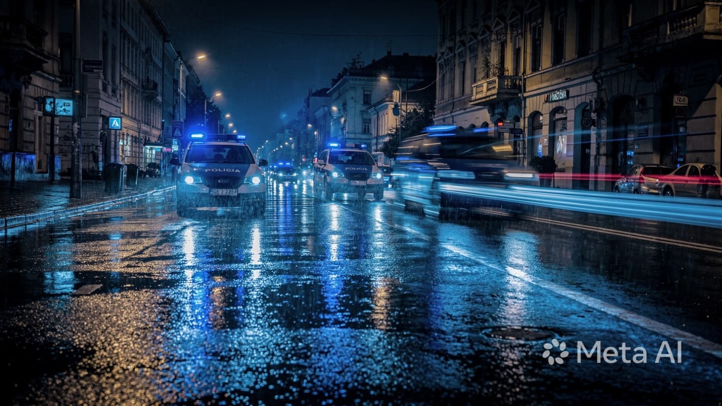 When the Rhythmic Pulse of a Belgrade Street Is Broken by the Sudden Flash When the Rhythmic Pulse of a Belgrade Street Is Broken by the Sudden Flash