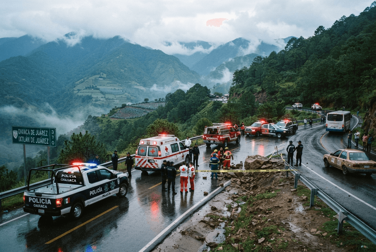 Oaxaca Transit Tragedy: Overturned Van Carrying Migrants Claims Four Lives on Mountain Road Oaxaca Transit Tragedy: Overturned Van Carrying Migrants Claims Four Lives on Mountain Road