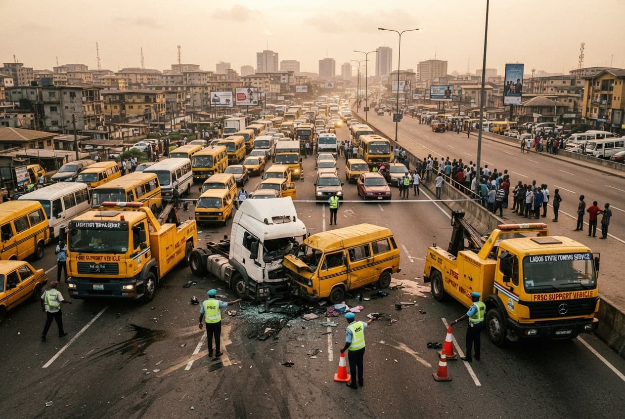Expressway Crash Analysis: Lagos Sector Command Blames Speeding And Brake Failure For Head-On Collision Expressway Crash Analysis: Lagos Sector Command Blames Speeding And Brake Failure For Head-On Collision