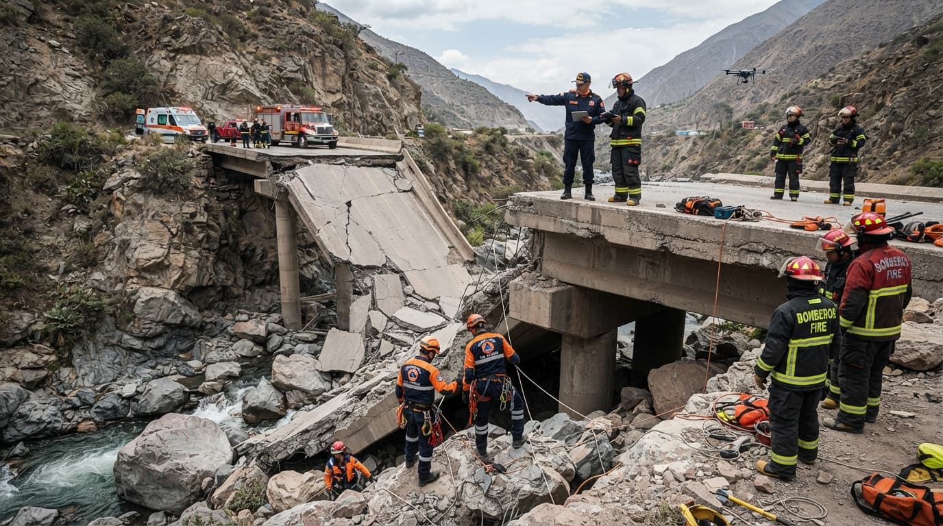 Driver Dead After Bridge Collapse: Sudden Structural Failure Plunges Vehicle Into Ravine Driver Dead After Bridge Collapse: Sudden Structural Failure Plunges Vehicle Into Ravine