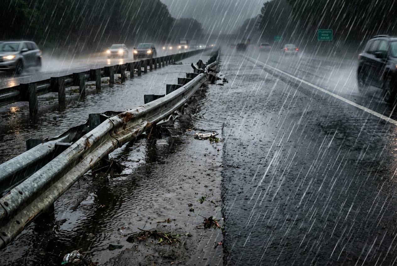 Severe Weather Highway Accident: Flash Flooding and Heavy Rains Trigger Crash, Four Dead Severe Weather Highway Accident: Flash Flooding and Heavy Rains Trigger Crash, Four Dead
