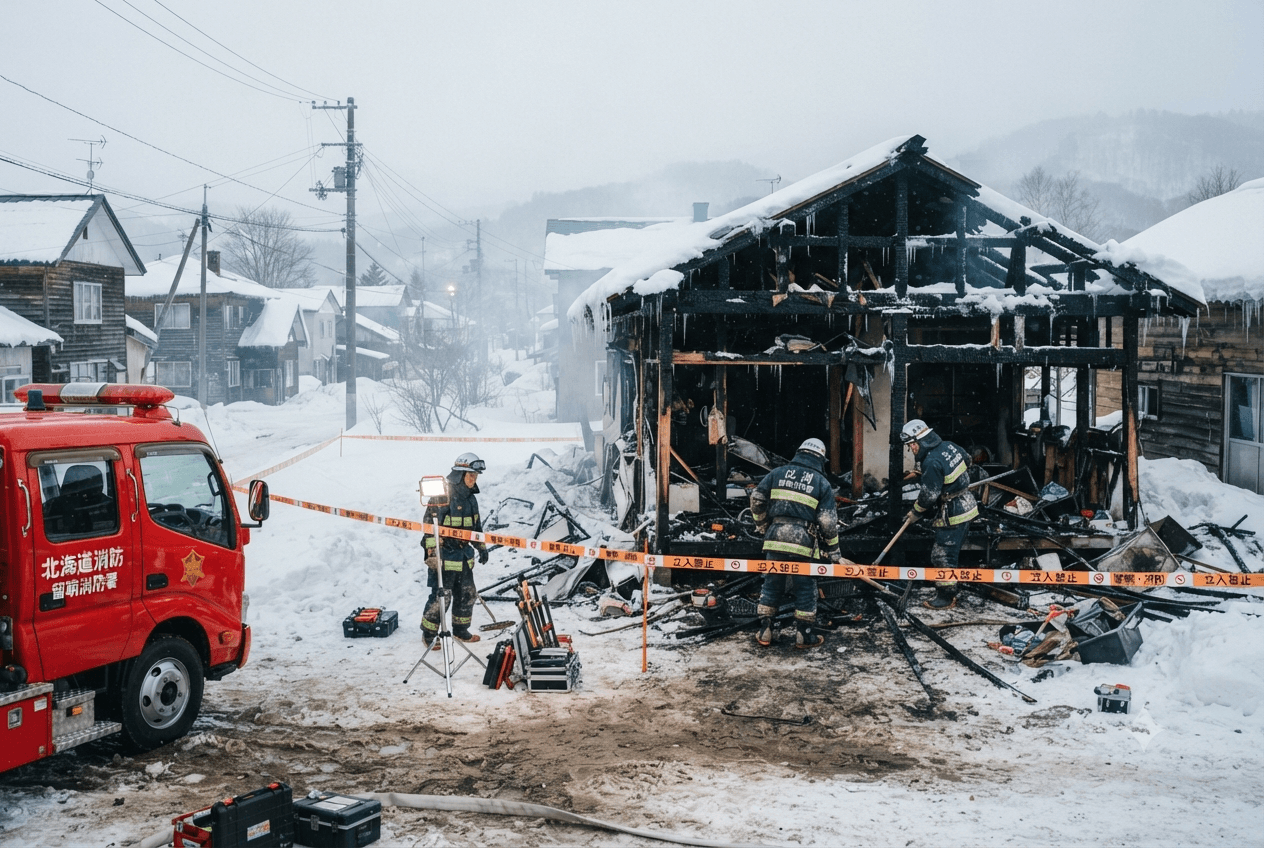 Fatal House Fire in Hokkaido: Elderly Resident Found Dead After Blaze Consumes Home Today Fatal House Fire in Hokkaido: Elderly Resident Found Dead After Blaze Consumes Home Today