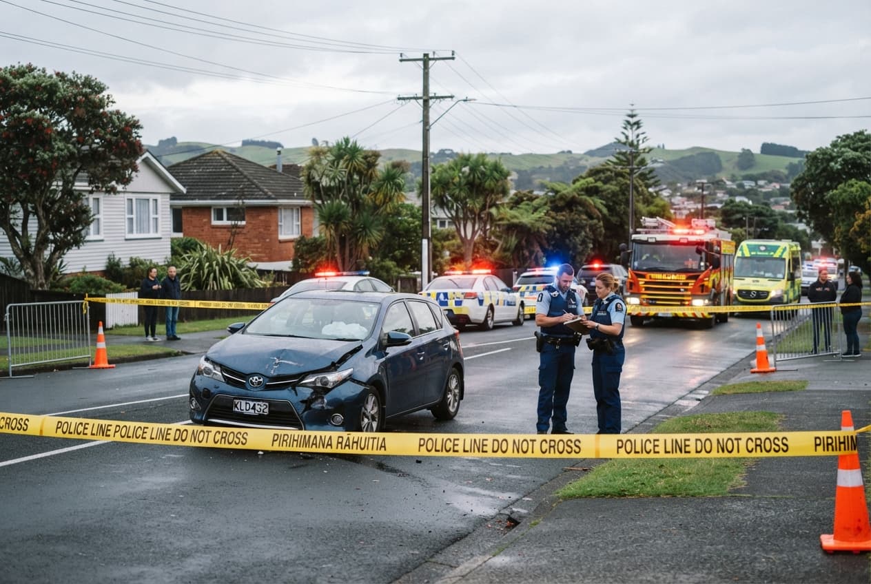Auckland, New Zealand: Fatal Two-Car Collision on Red Hills Road Leaves One Dead and Another Critical Auckland, New Zealand: Fatal Two-Car Collision on Red Hills Road Leaves One Dead and Another Critical