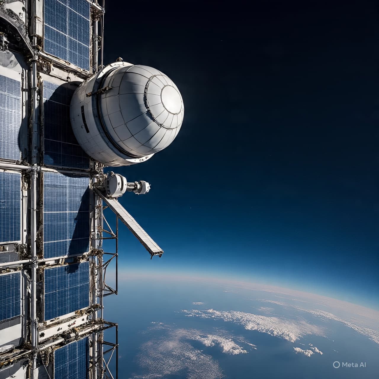 Between Orbit and Earth: A Crew Prepares to Descend Between Orbit and Earth: A Crew Prepares to Descend