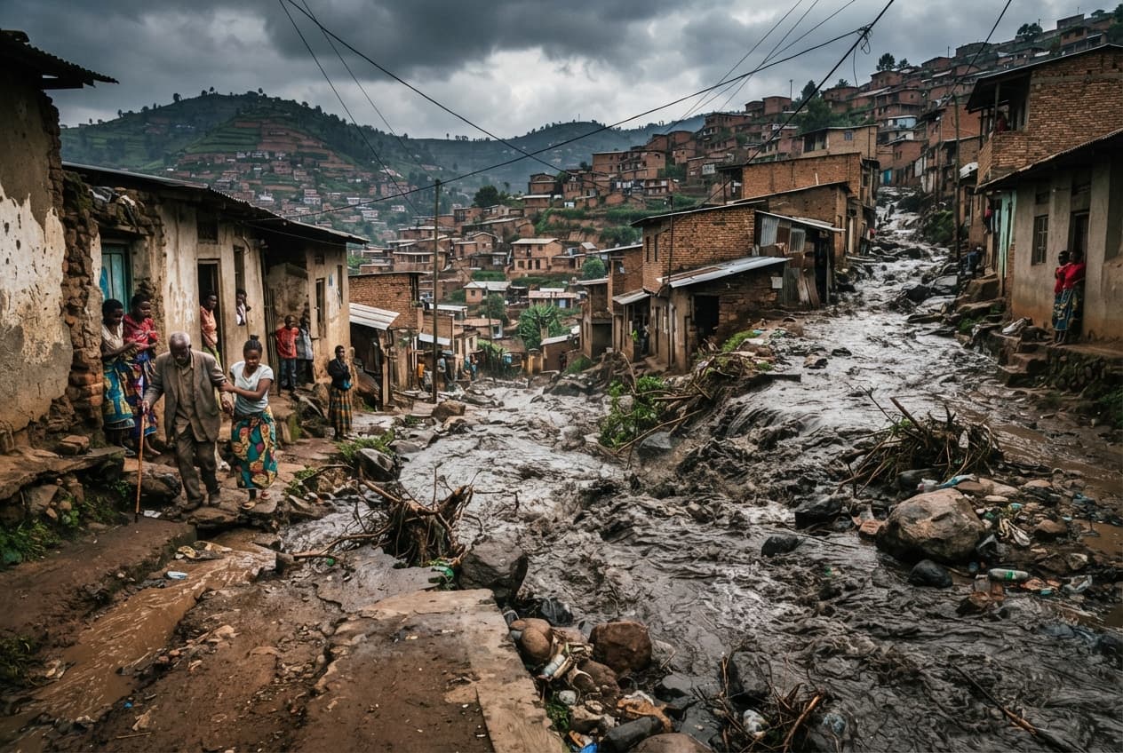 Severe Flash Flooding in Bukavu: Heavy Rains Trigger Deadly Slum Floods, Leaving Five Dead Severe Flash Flooding in Bukavu: Heavy Rains Trigger Deadly Slum Floods, Leaving Five Dead