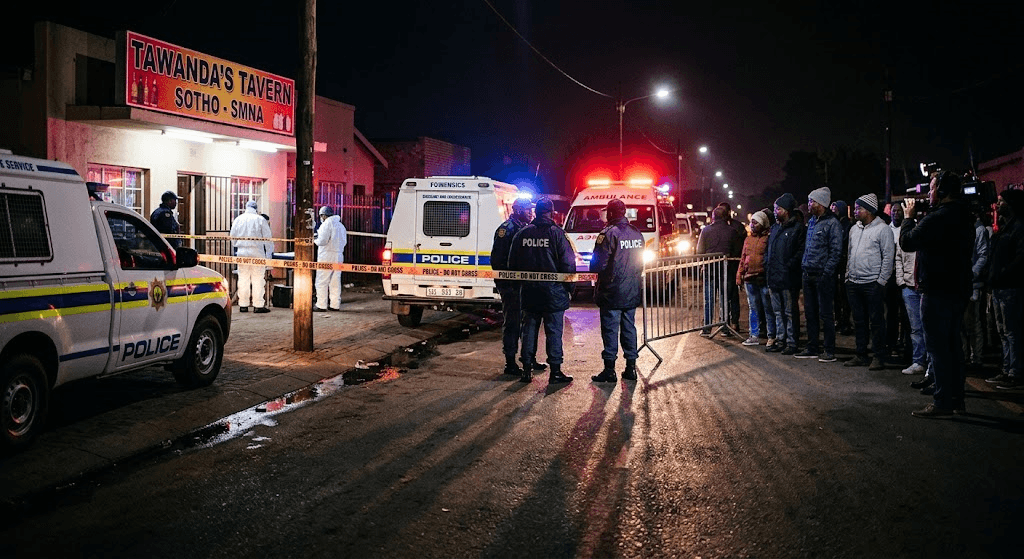 Mass Shooting at Gauteng Tavern Leaves 17 Dead and 15 Wounded Mass Shooting at Gauteng Tavern Leaves 17 Dead and 15 Wounded