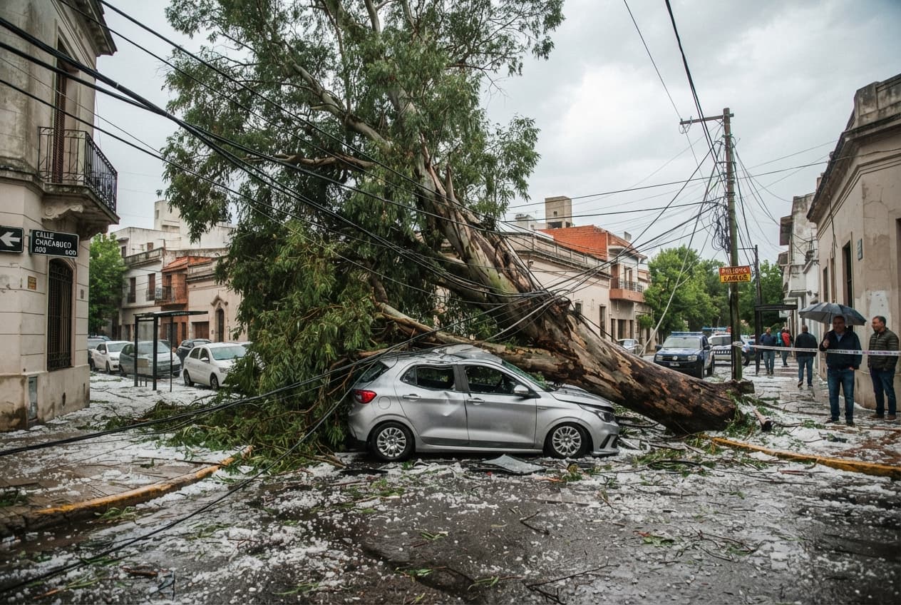 Severe Windstorms In Córdoba: Downed Trees And Power Lines Kill One Motorist During Hailstorms Severe Windstorms In Córdoba: Downed Trees And Power Lines Kill One Motorist During Hailstorms
