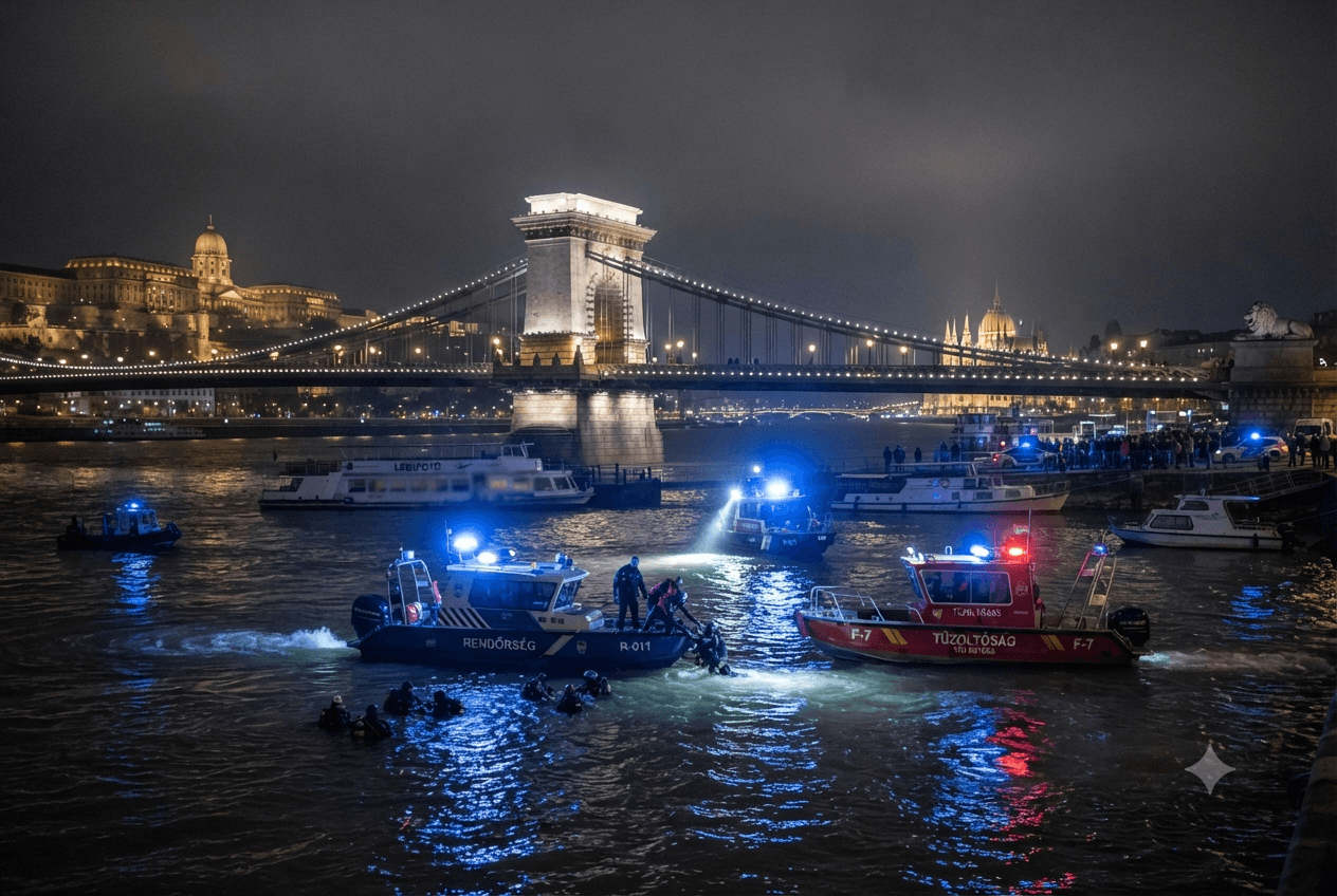 Danube River Collision: Pleasure Boat Crash Near Budapest Leaves One Dead and Several Injured Danube River Collision: Pleasure Boat Crash Near Budapest Leaves One Dead and Several Injured