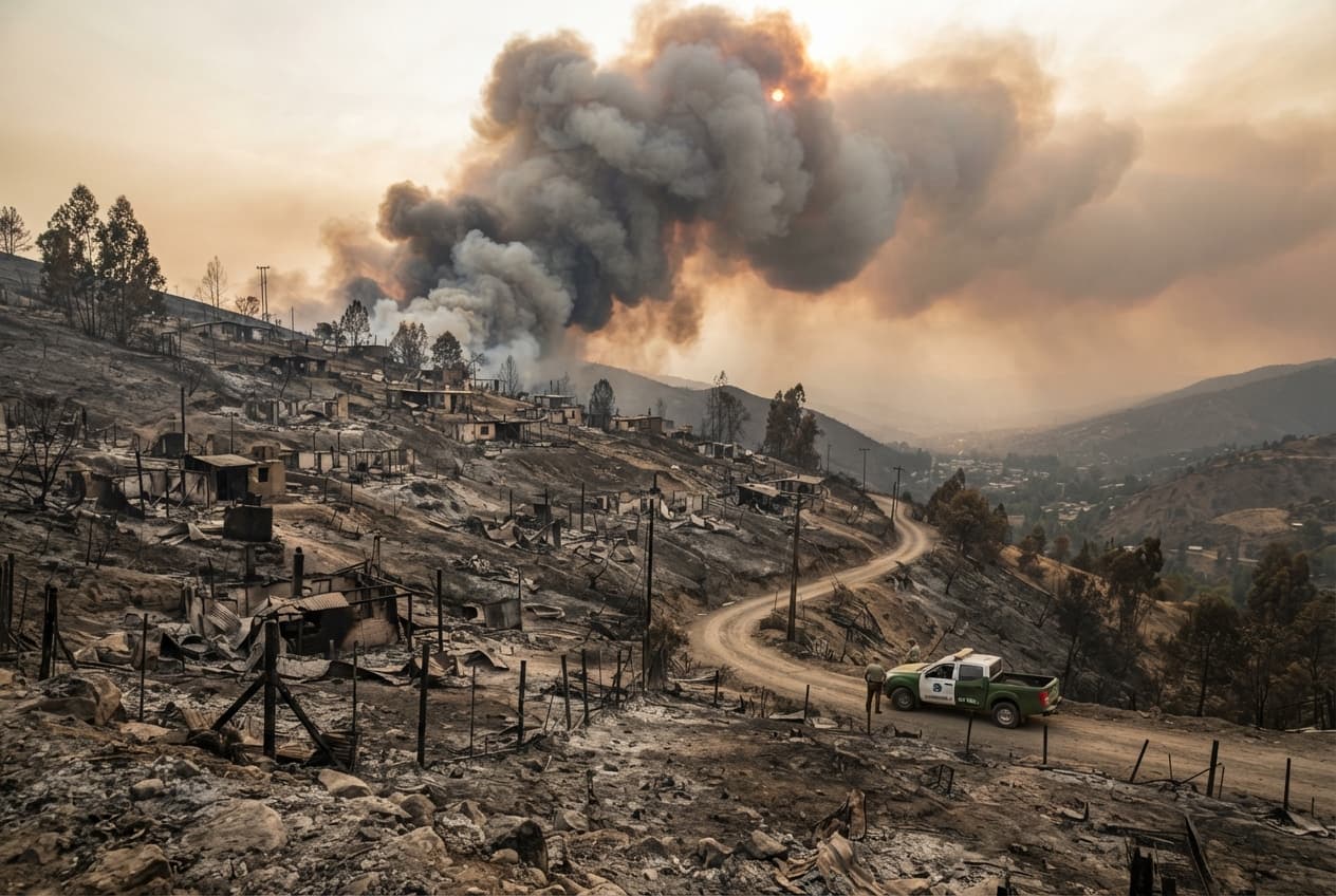 Central Chile Wildfires: Raging Blazes Destroy Residential Properties and Leave Two Dead Central Chile Wildfires: Raging Blazes Destroy Residential Properties and Leave Two Dead
