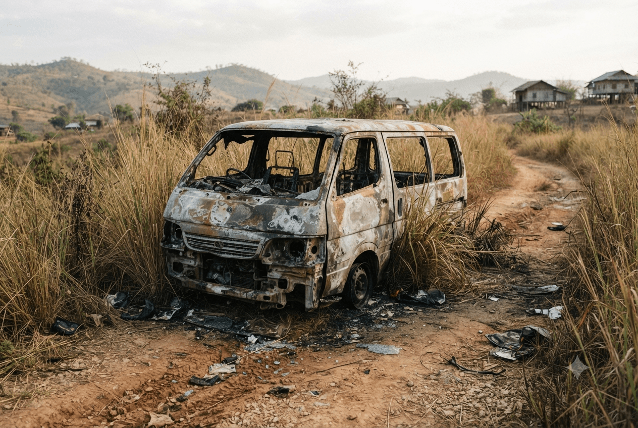 Roadside Tragedy in Myanmar: Landmine Blast Kills Two Health Workers Near Remote Border Village Roadside Tragedy in Myanmar: Landmine Blast Kills Two Health Workers Near Remote Border Village