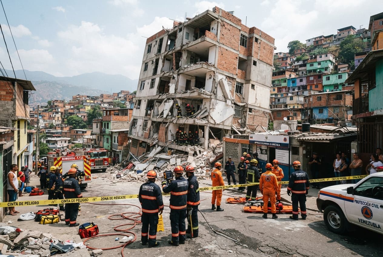Gas Cylinder Explosion in Caracas: Residential Sector Blast Leaves Two Dead and Several Hospitalized Today Gas Cylinder Explosion in Caracas: Residential Sector Blast Leaves Two Dead and Several Hospitalized Today