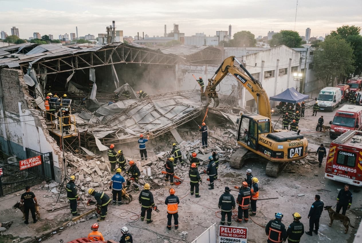 Industrial Tragedy: Three Laborers Dead Following Factory Roof Collapse During Severe Storm in Buenos Aires Industrial Tragedy: Three Laborers Dead Following Factory Roof Collapse During Severe Storm in Buenos Aires