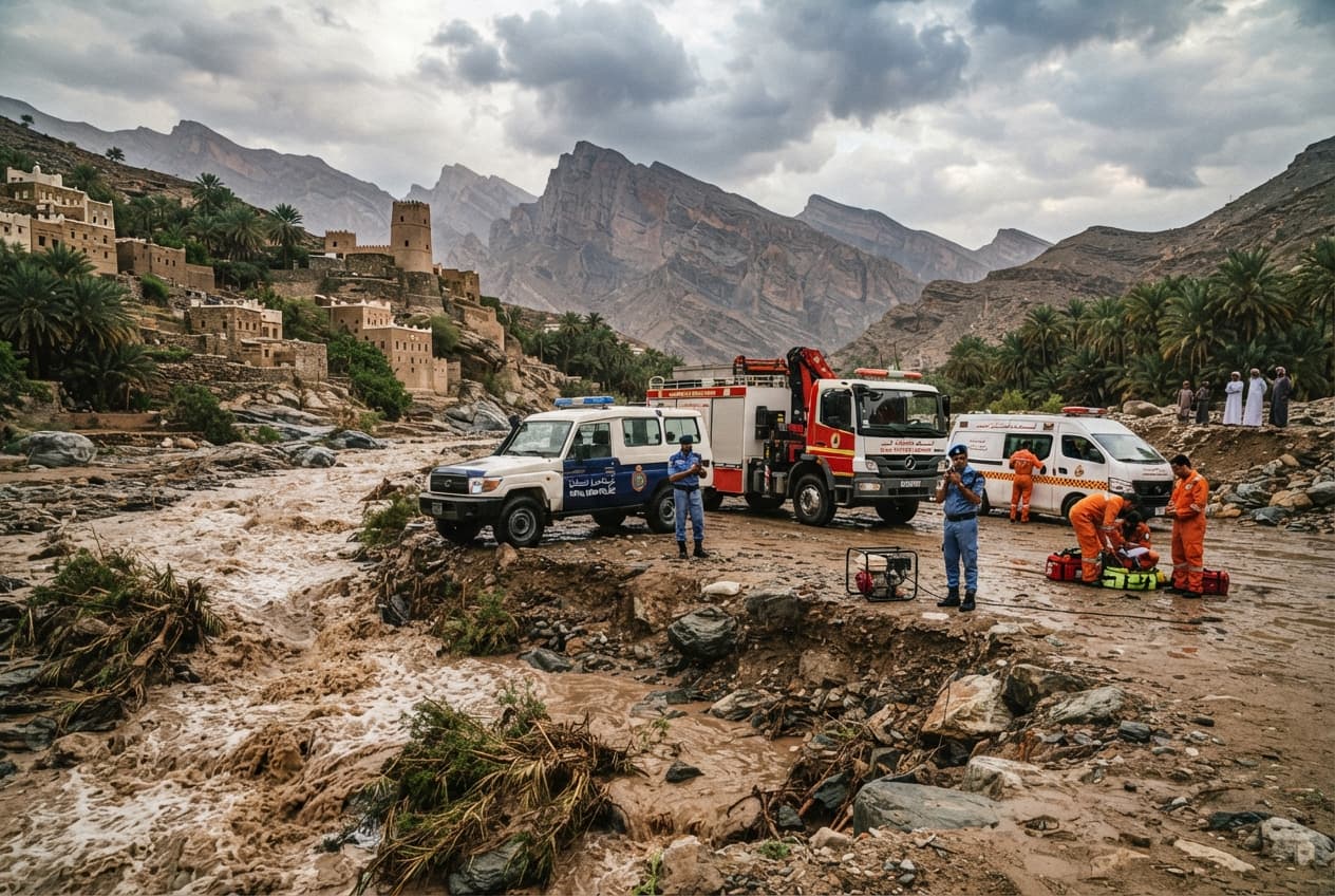 Wadi Flash Flood: Raging Torrent Sweeps Away Family Vehicle In Al Dakhiliyah, Leaving Three Dead Wadi Flash Flood: Raging Torrent Sweeps Away Family Vehicle In Al Dakhiliyah, Leaving Three Dead
