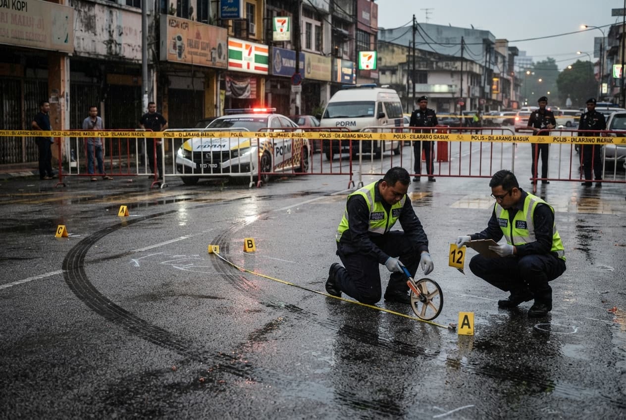 Vehicle Skids Off Road, Malaysia: Four Men Killed as Car Smashes Into Parked Lorry in Kota Kinabalu Vehicle Skids Off Road, Malaysia: Four Men Killed as Car Smashes Into Parked Lorry in Kota Kinabalu