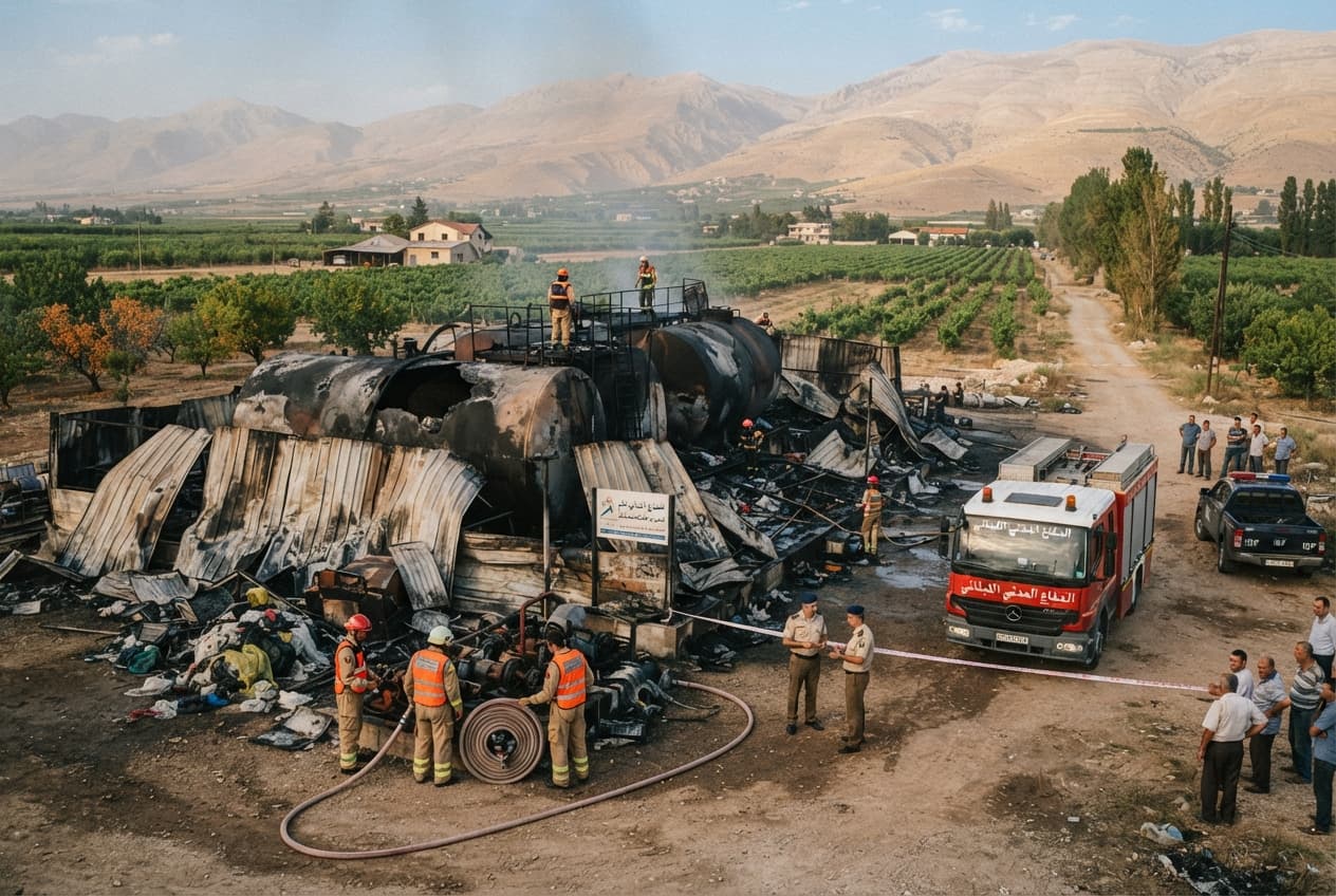Three Workers Killed in Bekaa Valley: Fuel Depot Accidental Explosion Shocks Region Three Workers Killed in Bekaa Valley: Fuel Depot Accidental Explosion Shocks Region