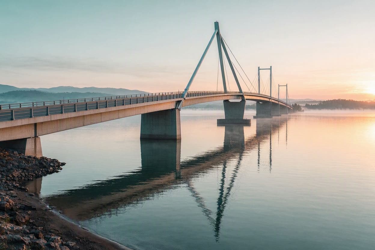 On a bridge between two shores, a moment changes everything. On a bridge between two shores, a moment changes everything.
