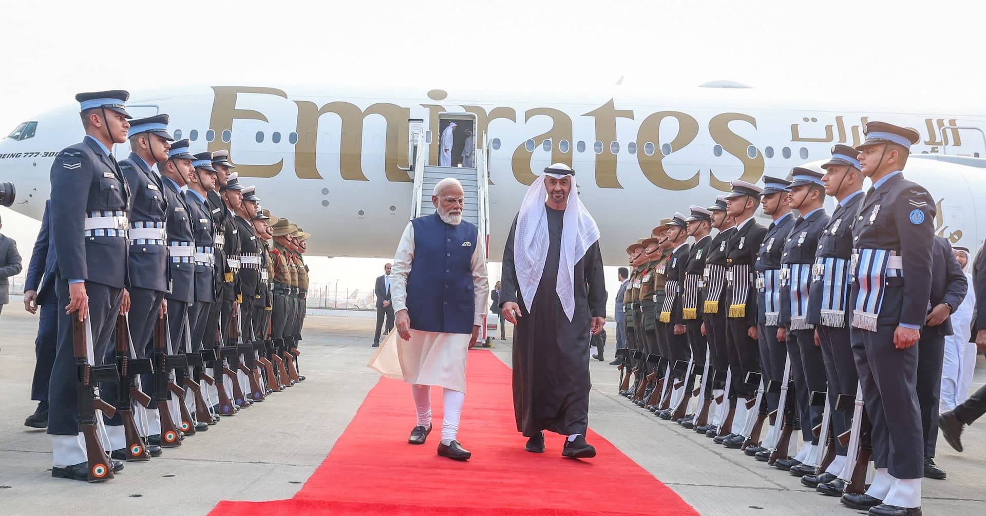 India-UAE Strategic Defence Partnership Framework Signed During Al Nahyan's Three-Hour India Visit India-UAE Strategic Defence Partnership Framework Signed During Al Nahyan's Three-Hour India Visit