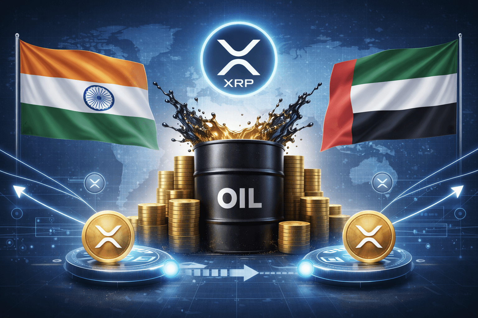 UAE AND INDIA USE XRP IN HISTORIC OIL TRADE AS GLOBAL OIL PRICES RISE UAE AND INDIA USE XRP IN HISTORIC OIL TRADE AS GLOBAL OIL PRICES RISE