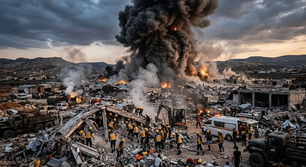 Massive Arms Depot Explosion in Syria's Idlib Kills at Least 14 Massive Arms Depot Explosion in Syria's Idlib Kills at Least 14