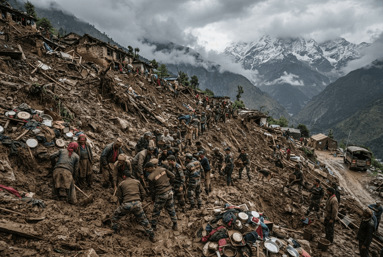 Mountain Settlement Disaster: Heavy Monsoon Rains Trigger Fatal Landslide in Northern Nepal Mountain Settlement Disaster: Heavy Monsoon Rains Trigger Fatal Landslide in Northern Nepal