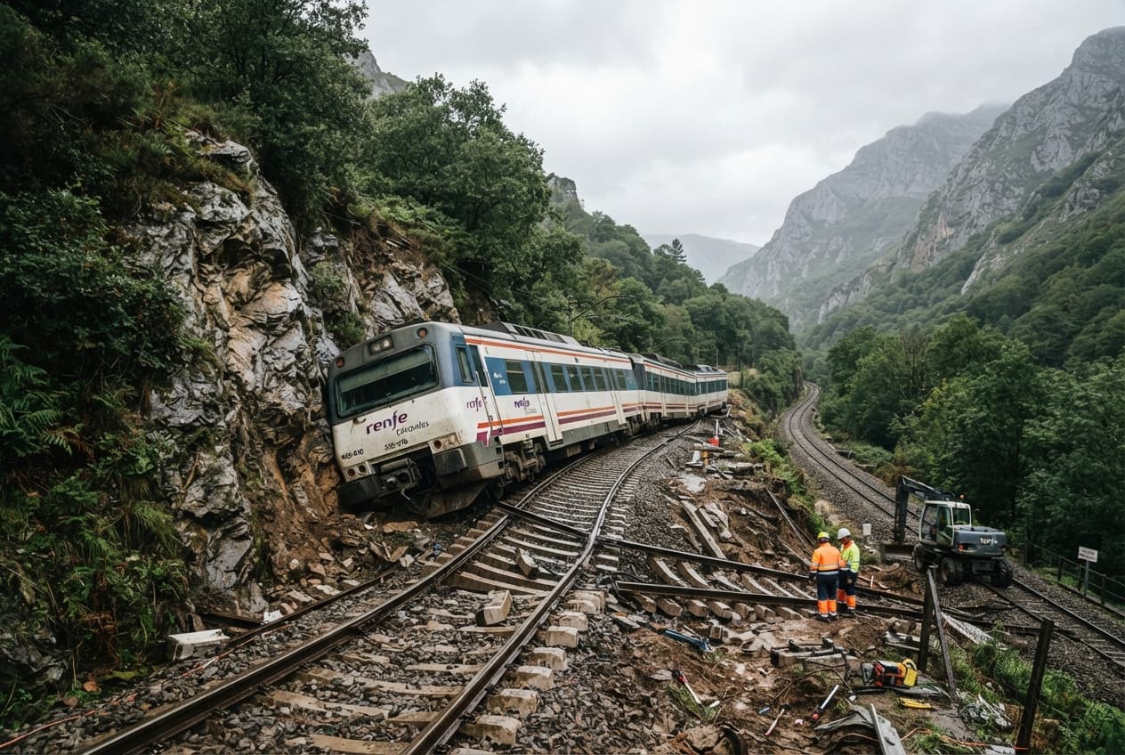 Railway Disaster: Regional Train Hits Fallen Boulder Across Tracks Killing Driver And Injuring Passengers Railway Disaster: Regional Train Hits Fallen Boulder Across Tracks Killing Driver And Injuring Passengers