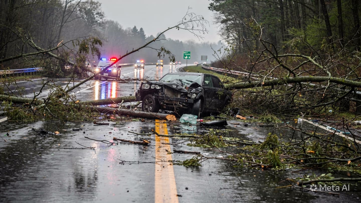 Guangdong Road Tragedy: Storm Debris Claims Lives as Vehicles Crash on Flooded Provincial Highway Guangdong Road Tragedy: Storm Debris Claims Lives as Vehicles Crash on Flooded Provincial Highway