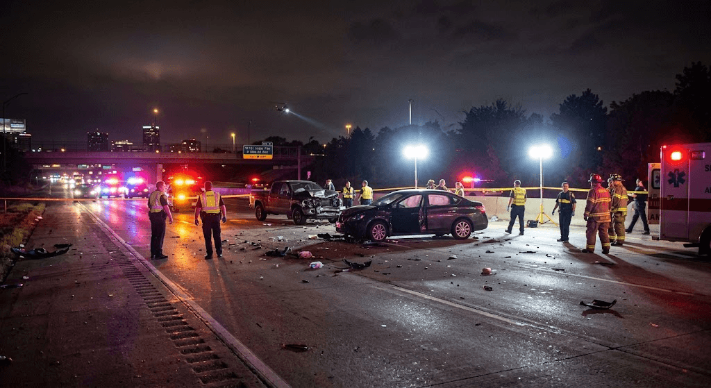 Deadly Crash Shuts Down Lodge Freeway in Southfield Near 9 Mile Deadly Crash Shuts Down Lodge Freeway in Southfield Near 9 Mile