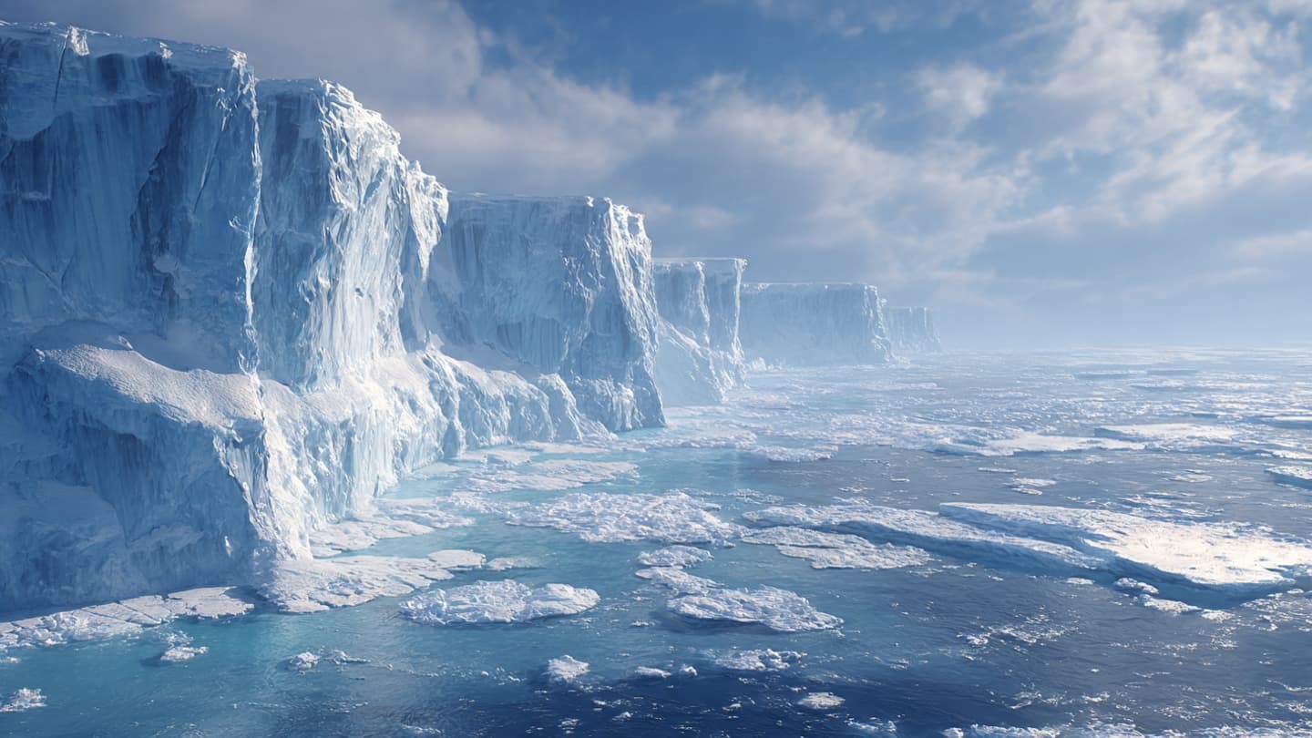 When an ancient glacier begins to reveal its quiet fracture lines When an ancient glacier begins to reveal its quiet fracture lines