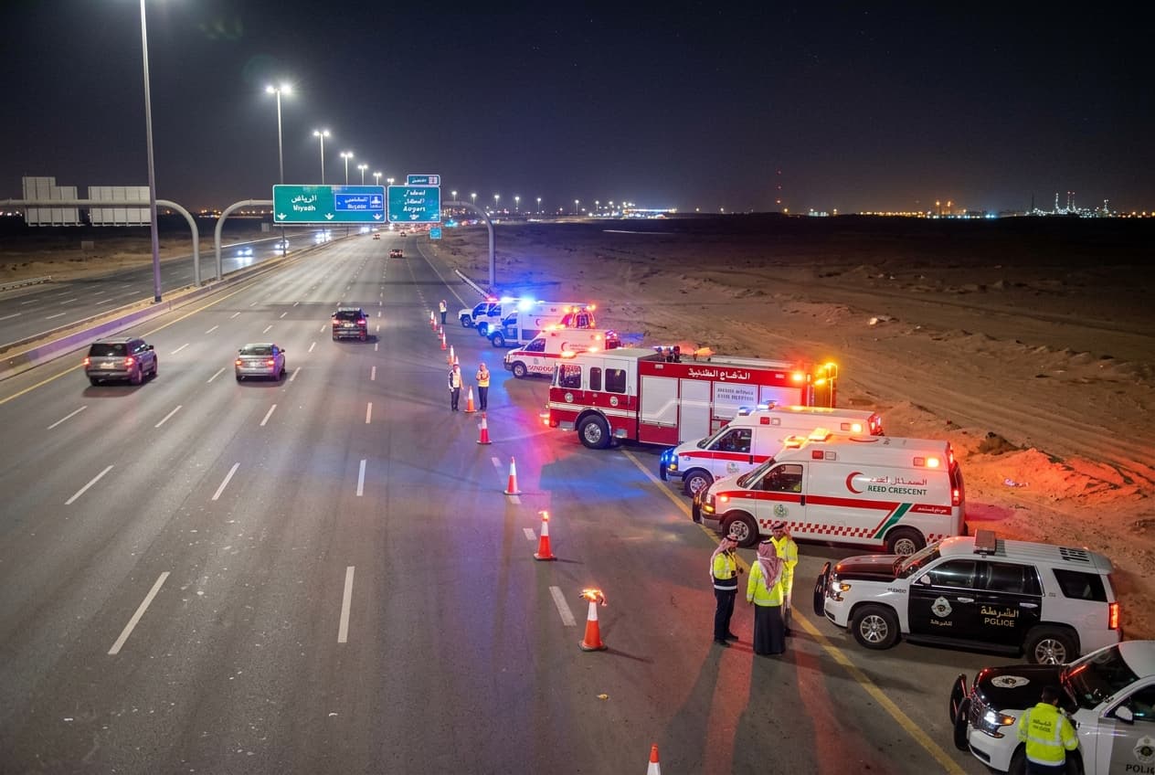Five People Killed Following Severe Multi-Vehicle Traffic Collision on Riyadh Dammam Highway Five People Killed Following Severe Multi-Vehicle Traffic Collision on Riyadh Dammam Highway