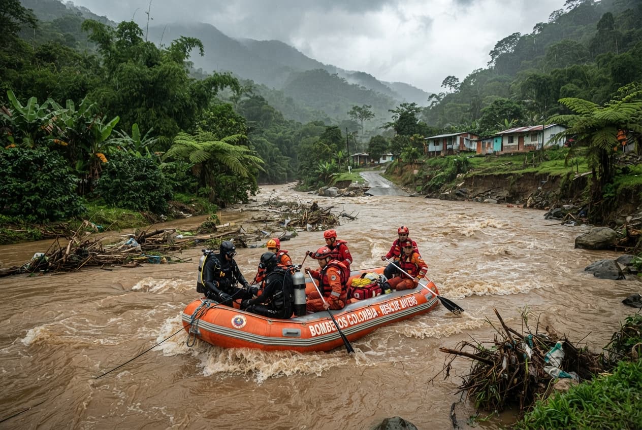 Coffee Region River Flash Flood: Wave Traps And Drowns Two Campers In Colombia Coffee Region River Flash Flood: Wave Traps And Drowns Two Campers In Colombia