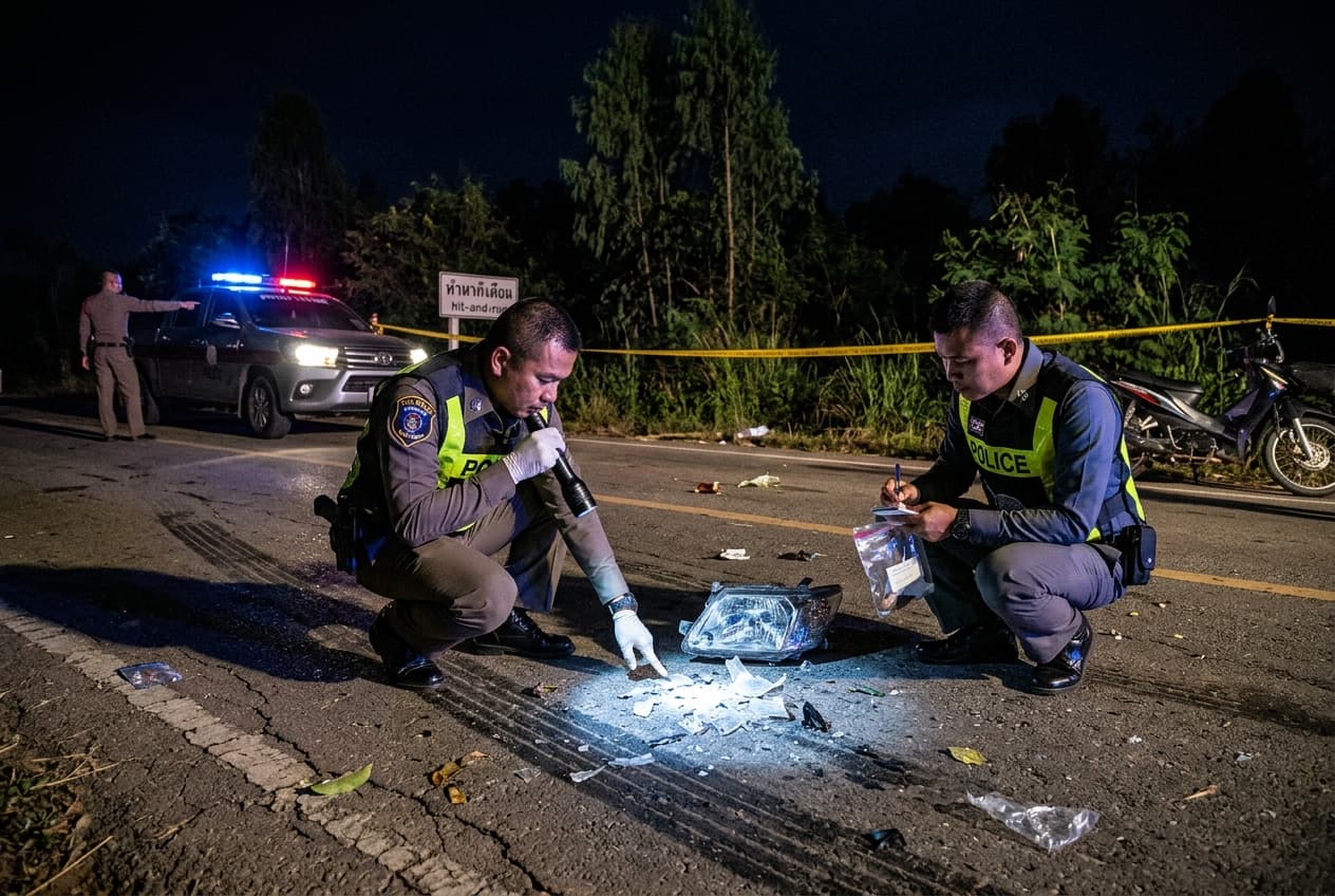 22-Year-Old Woman Dies Beside Buriram Road, After Speeding Pickup Truck Flees Crash Scene 22-Year-Old Woman Dies Beside Buriram Road, After Speeding Pickup Truck Flees Crash Scene