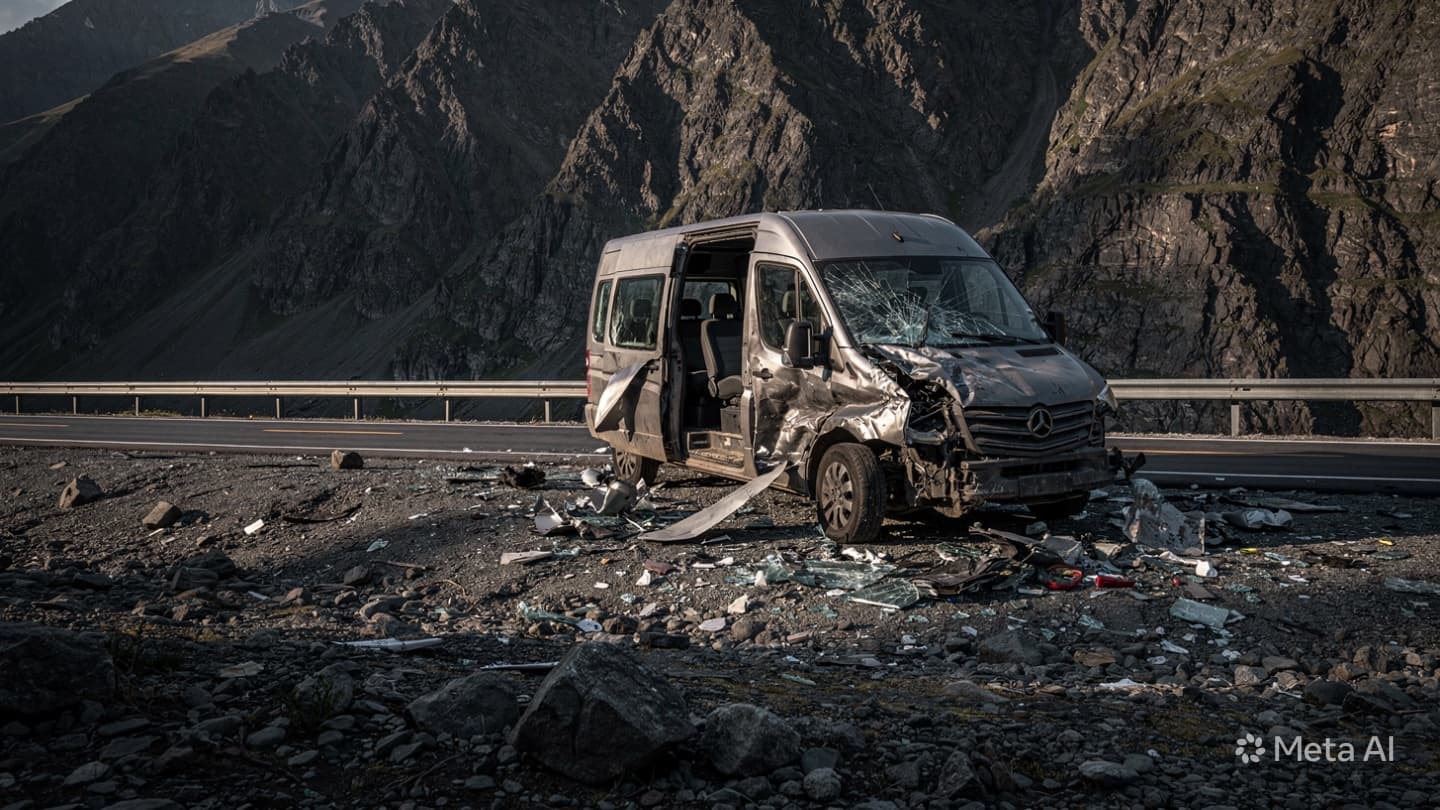 Azuay Road Accident: Five Passengers Killed In Ecuador As Van Collides With Heavy Vehicle Azuay Road Accident: Five Passengers Killed In Ecuador As Van Collides With Heavy Vehicle