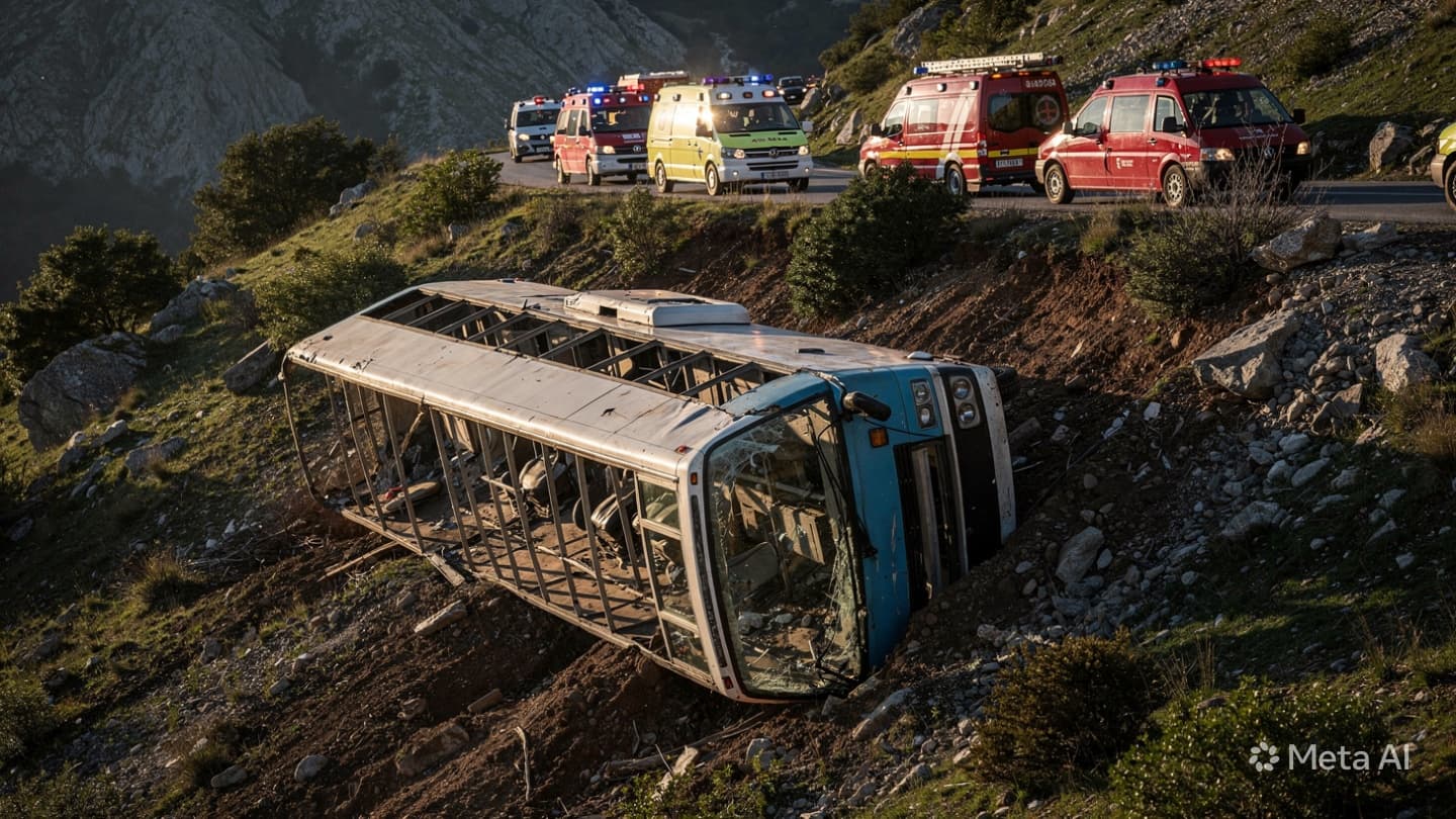 Six Dead in Mexico: Passenger Bus Plunges off Mountain Highway in Fatal Accident Six Dead in Mexico: Passenger Bus Plunges off Mountain Highway in Fatal Accident
