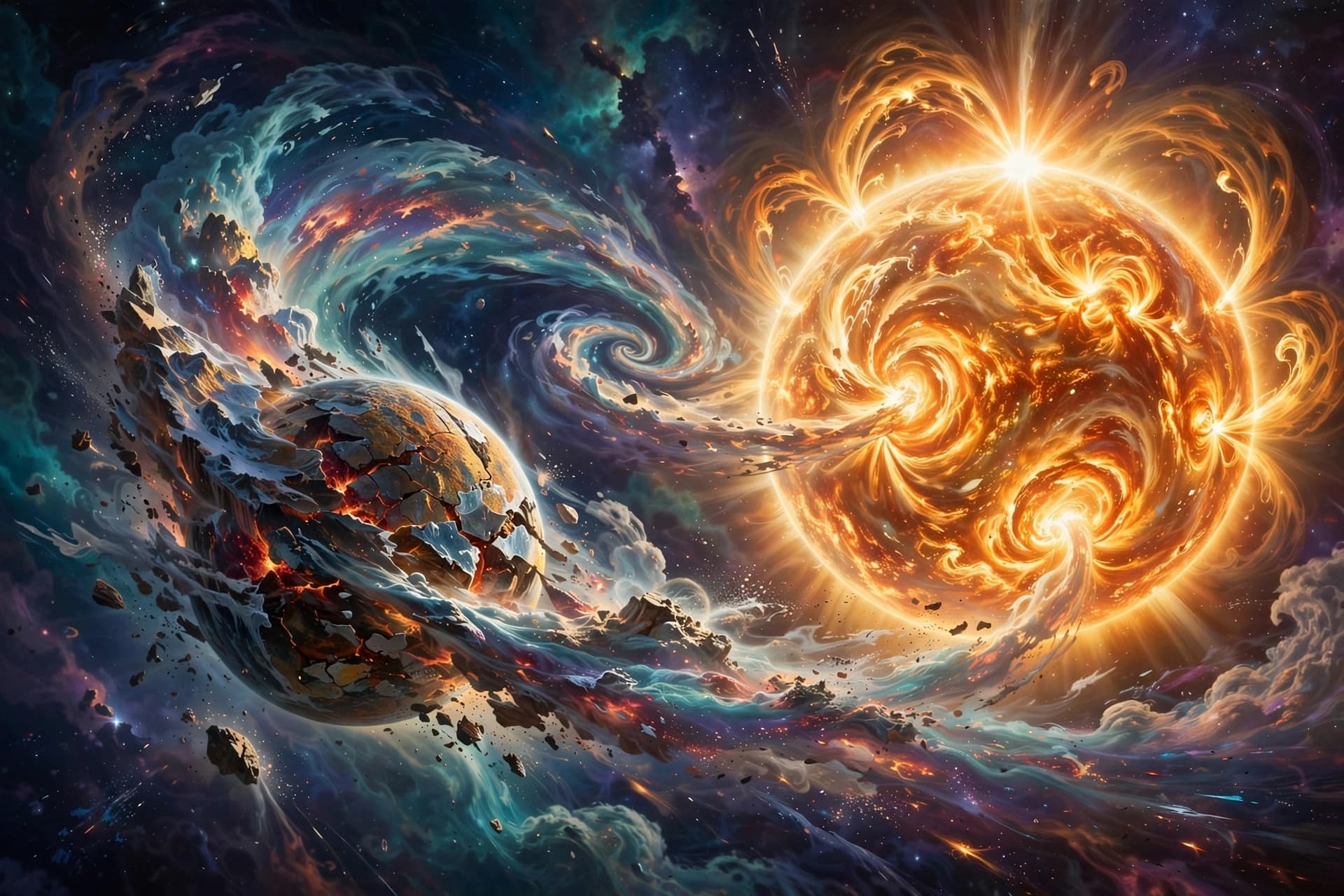In the aftermath of a planetary collision, a disk of gas remains In the aftermath of a planetary collision, a disk of gas remains