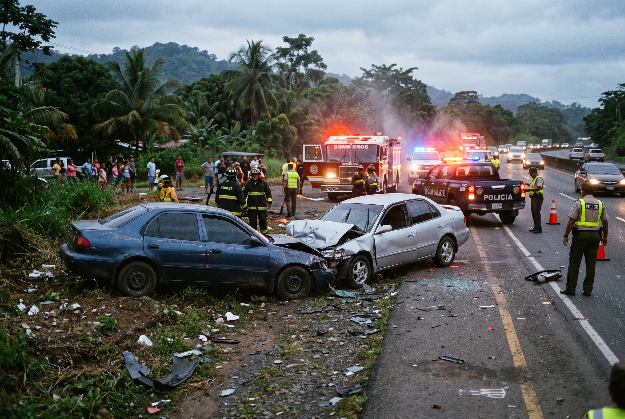 Veraguas Highway Disaster: Two Drivers Die Following Violent Pan-American Highway Collision Near Santiago Veraguas Highway Disaster: Two Drivers Die Following Violent Pan-American Highway Collision Near Santiago