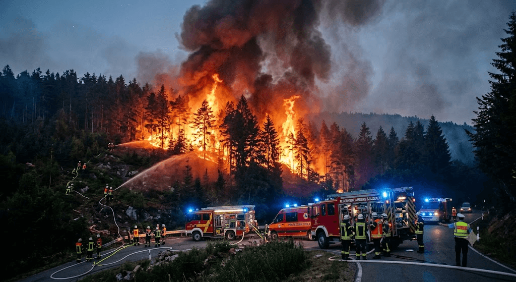 Out of Control: Massive Wildfire Tears Through Southern Germany Out of Control: Massive Wildfire Tears Through Southern Germany