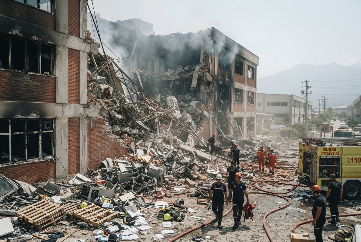 Factory Explosion Disaster: Boiler Blast In Bursa Industrial Zone Kills Three Workers Today Factory Explosion Disaster: Boiler Blast In Bursa Industrial Zone Kills Three Workers Today