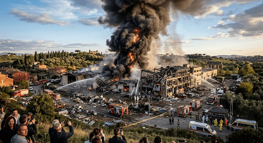 Terrifying Blast at Ammunition Factory Near Rome Sends Shockwaves Through Surrounding Towns Terrifying Blast at Ammunition Factory Near Rome Sends Shockwaves Through Surrounding Towns
