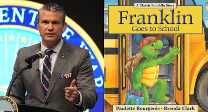 Pete Hegseth's Use of Canadian Character Franklin the Turtle in Post About Boat Strikes Sparks Anger and Mockery Pete Hegseth's Use of Canadian Character Franklin the Turtle in Post About Boat Strikes Sparks Anger and Mockery
