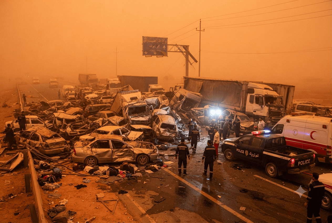 Weather Emergency Alert: Four Killed In Brutal Multi-Vehicle Collision During Intense Kirkuk Sandstorm Event Weather Emergency Alert: Four Killed In Brutal Multi-Vehicle Collision During Intense Kirkuk Sandstorm Event