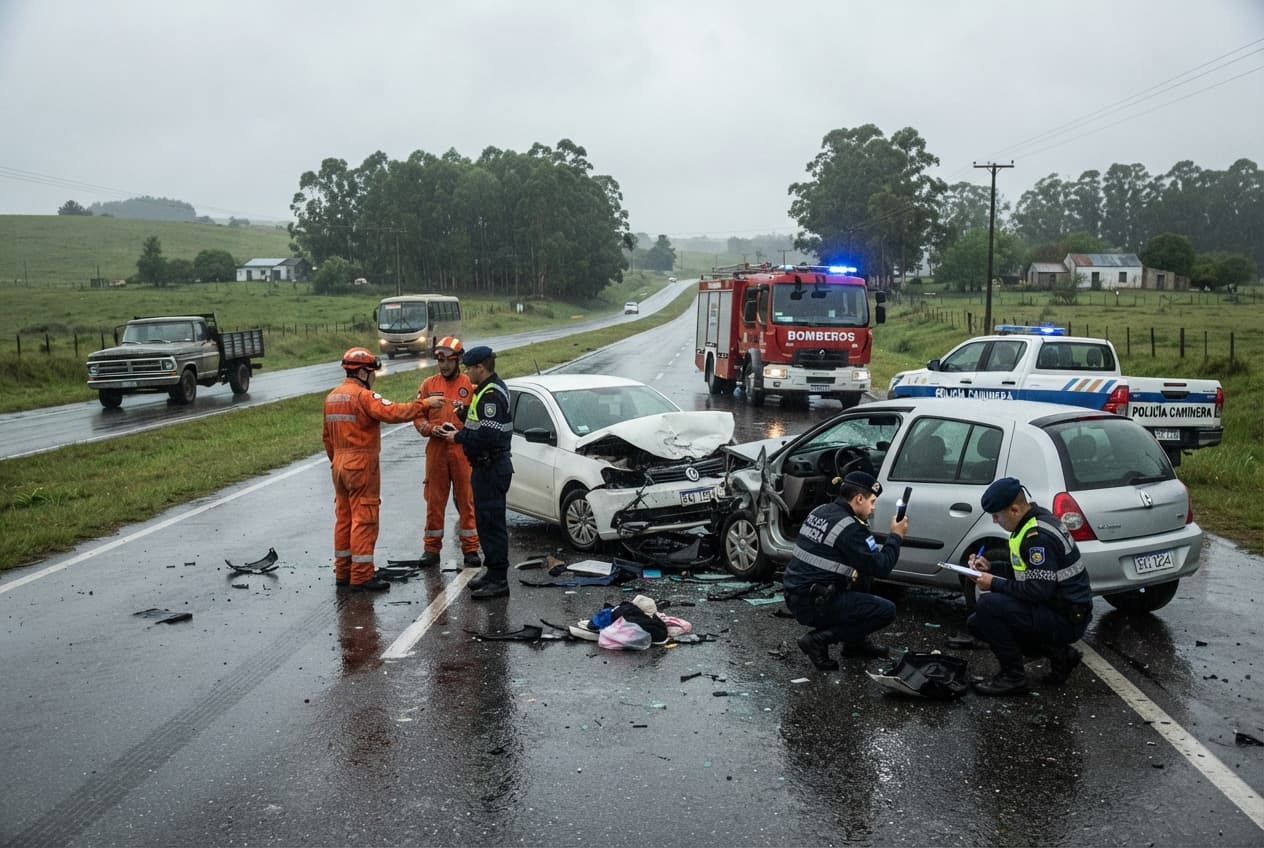 Fatal Rainstorm Wreck: Three Dead As Vehicles Collide Head-On During Severe Downpour in Uruguay Fatal Rainstorm Wreck: Three Dead As Vehicles Collide Head-On During Severe Downpour in Uruguay
