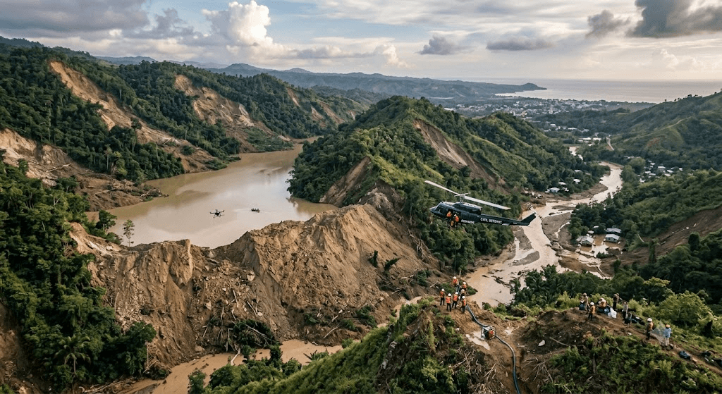 Four Dangerous Landslide Dams Form in Sarangani Following Magnitude 7.8 Earthquake Four Dangerous Landslide Dams Form in Sarangani Following Magnitude 7.8 Earthquake