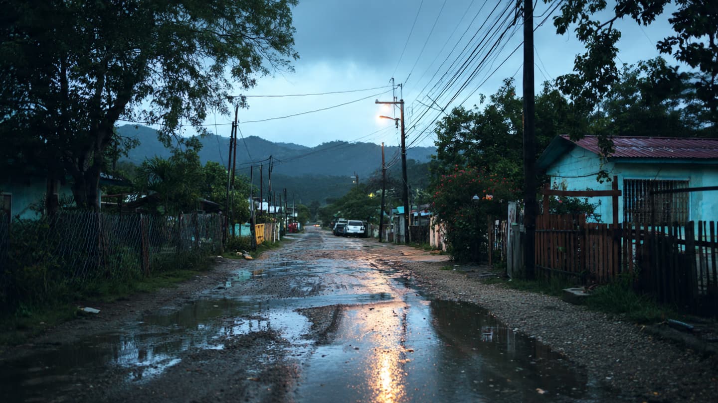 Between Narrow Dirt Roads And Empty Farms, Northern Honduras Carried Another Burdened Evening Into Darkness Between Narrow Dirt Roads And Empty Farms, Northern Honduras Carried Another Burdened Evening Into Darkness