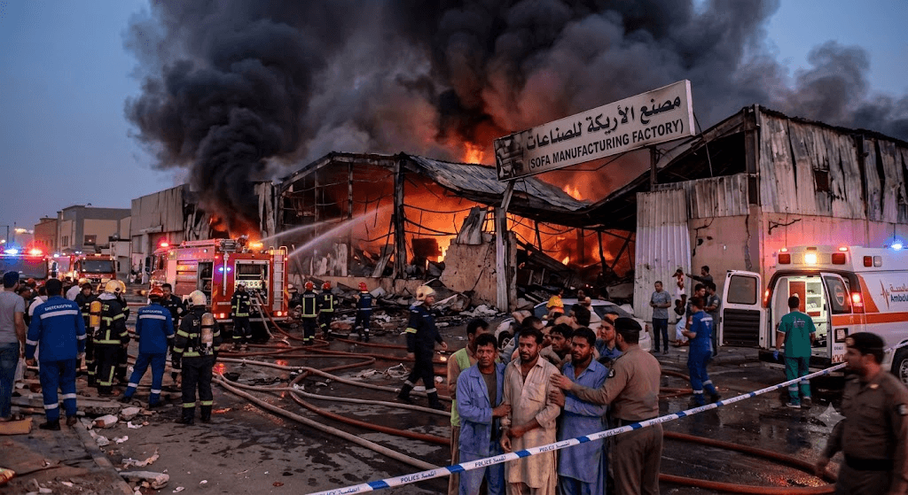 Tragedy in Riyadh: Major Factory Fire Claims Lives of 16 Bangladeshi Workers Tragedy in Riyadh: Major Factory Fire Claims Lives of 16 Bangladeshi Workers