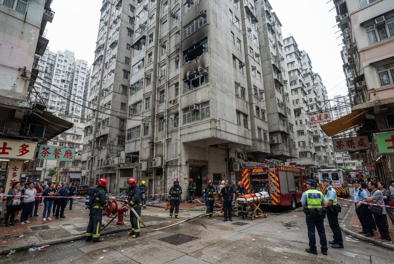 Residential Gas Explosion: Kwun Tong Public Housing Estate Blast Leaves Two Dead Residential Gas Explosion: Kwun Tong Public Housing Estate Blast Leaves Two Dead