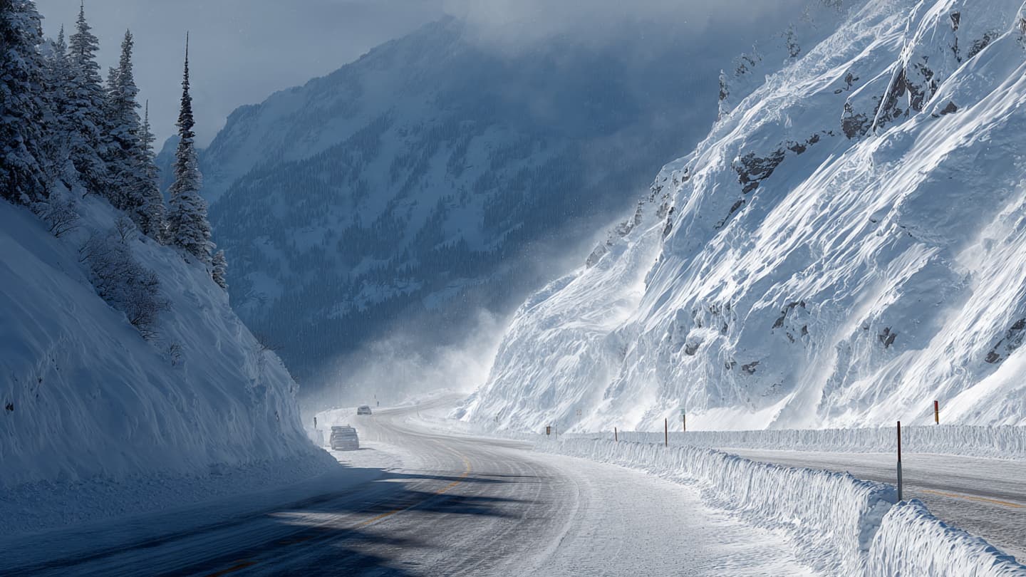 Beneath Heavy Mountain Snow and Unstable Slopes, British Columbia Closed Dangerous Highway Routes Recently Yesterday Beneath Heavy Mountain Snow and Unstable Slopes, British Columbia Closed Dangerous Highway Routes Recently Yesterday