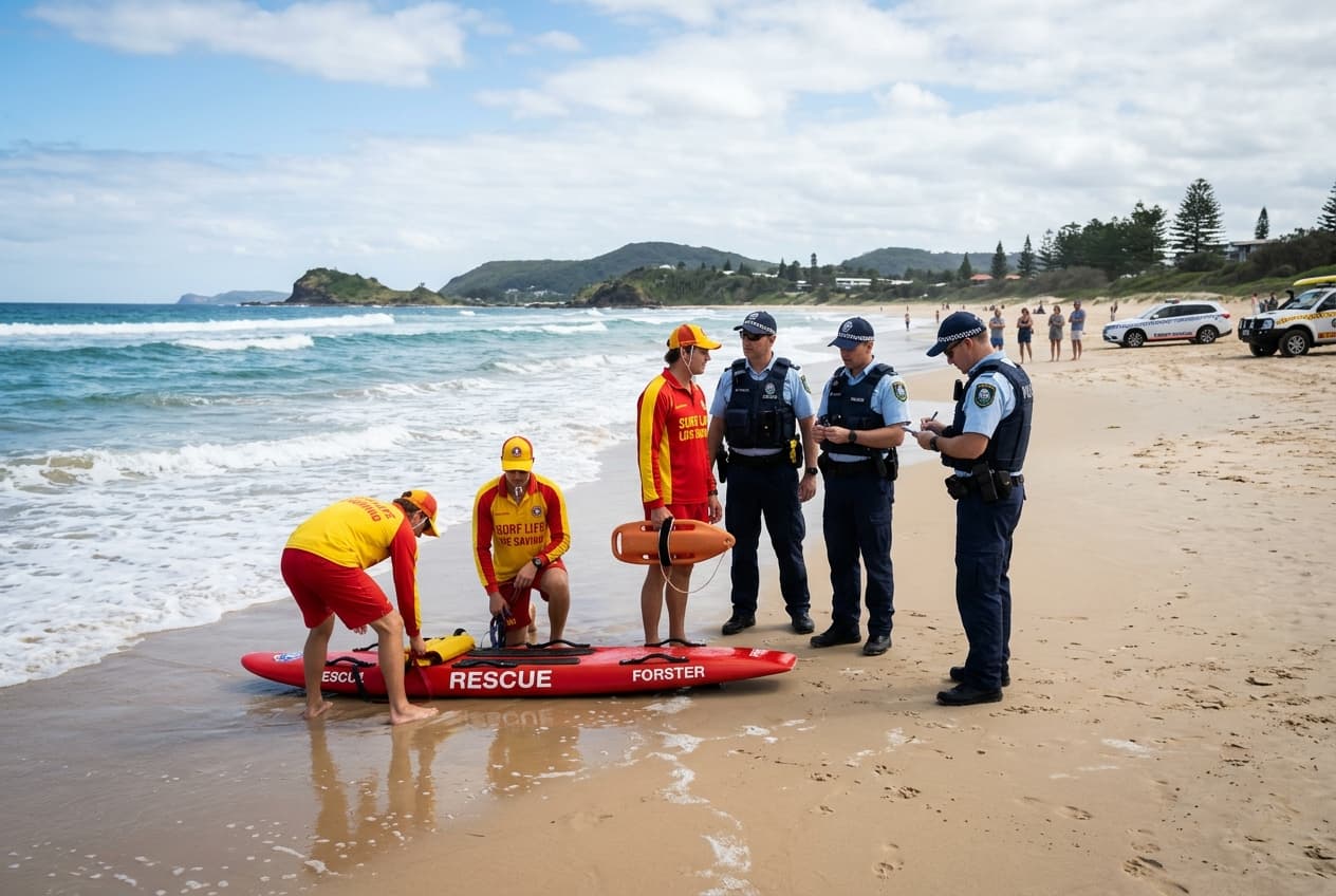Forster Beach Turns Fatal, Man Dies After Being Dragged Unconscious From Coastal Waters Forster Beach Turns Fatal, Man Dies After Being Dragged Unconscious From Coastal Waters